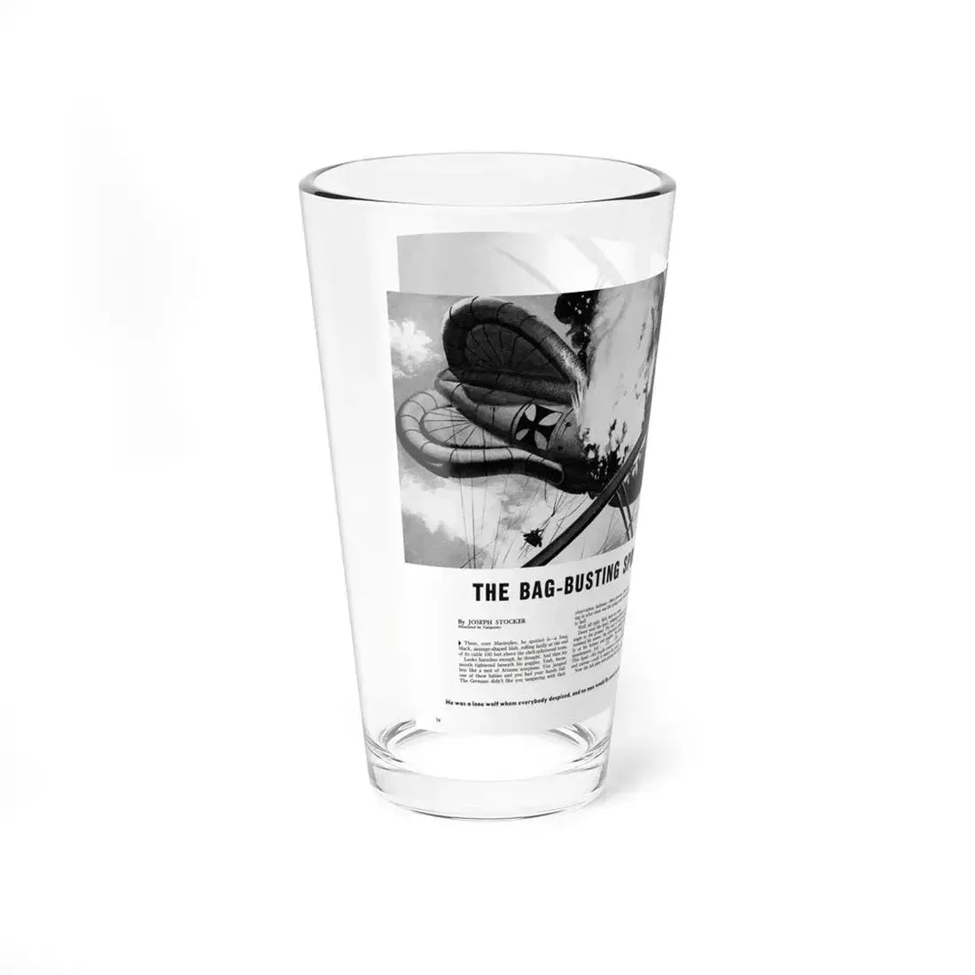 The Bag-Busting Spree of the Arizona Kid, Male magazine, February 1957 (Magazine Illustration) Pint Glass 16oz - Go Mug Yourself