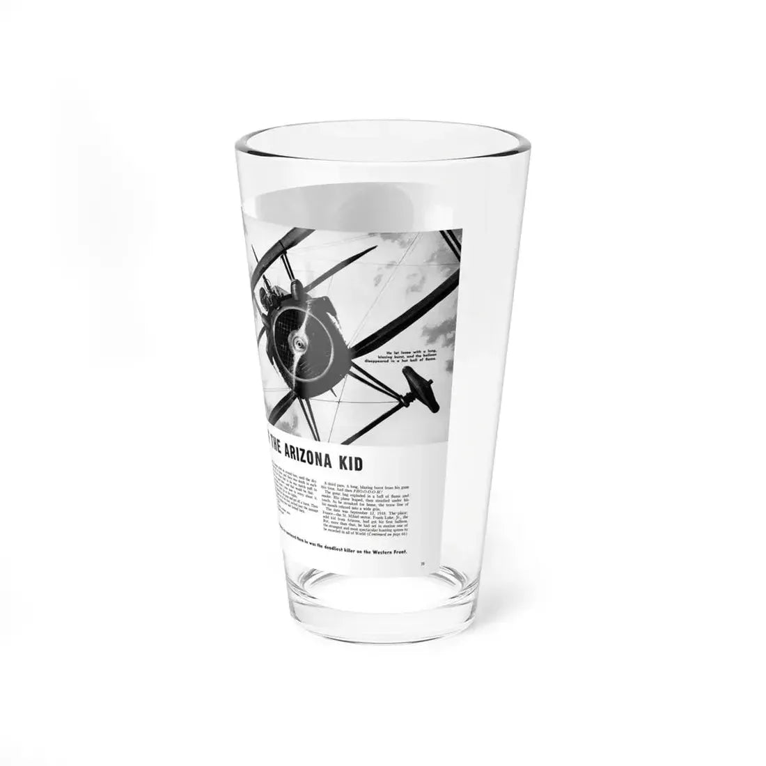 The Bag-Busting Spree of the Arizona Kid, Male magazine, February 1957 (Magazine Illustration) Pint Glass 16oz - Go Mug Yourself