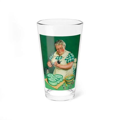 The Baker, Saturday Evening Post cover, March 16, 1940 (Magazine Illustration) Pint Glass 16oz 16oz - Go Mug Yourself