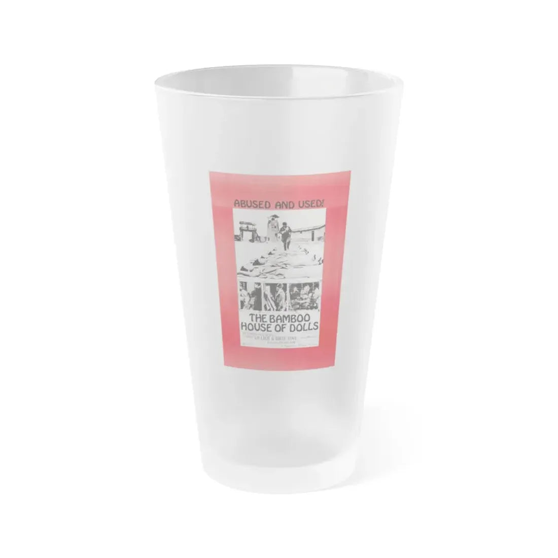 THE BAMBOO HOUSE OF DOLLS 1973 Movie Poster - Frosted Pint Glass 16oz Default Title - Go Mug Yourself