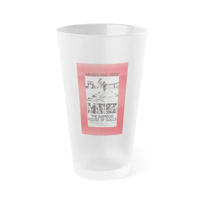 THE BAMBOO HOUSE OF DOLLS 1973 Movie Poster - Frosted Pint Glass 16oz Default Title - Go Mug Yourself