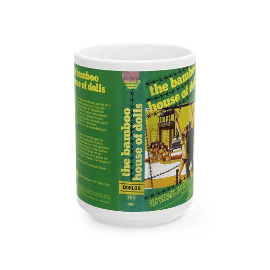 THE BAMBOO HOUSE OF DOLLS (VHS COVER) - White Coffee Mug 15oz - Go Mug Yourself