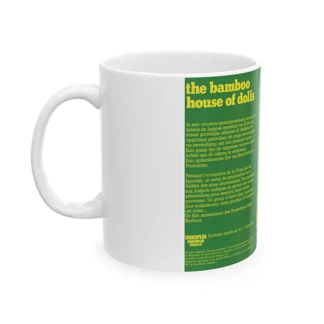 THE BAMBOO HOUSE OF DOLLS (VHS COVER) - White Coffee Mug - Go Mug Yourself