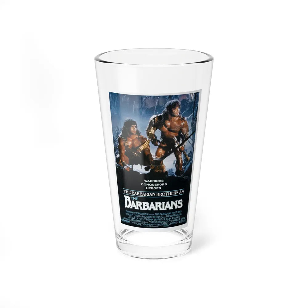 THE BARBARIANS 1987 Movie Poster - Pint Glass 16oz-16oz-Go Mug Yourself