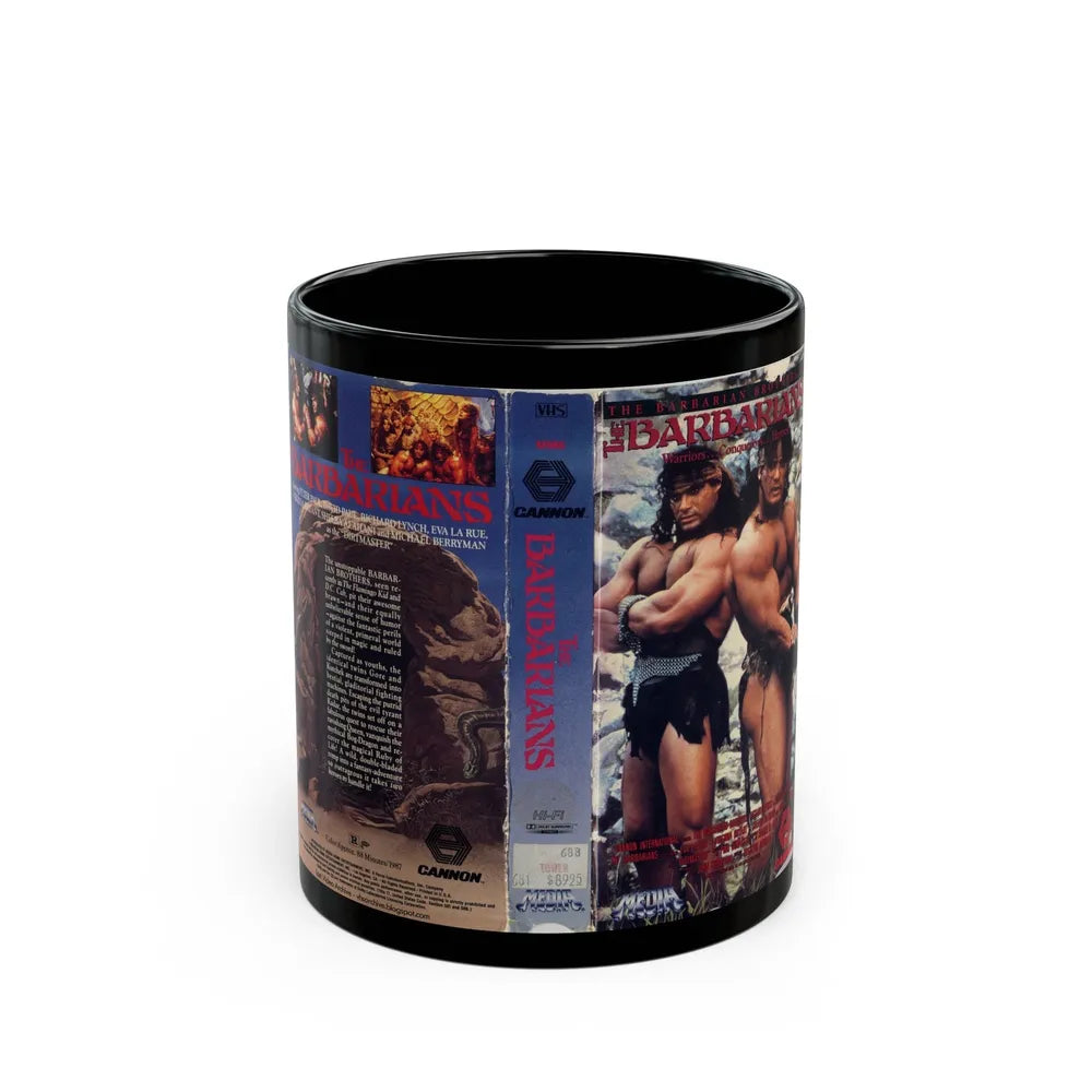 THE BARBARIANS 2 (VHS COVER) - Black Coffee Mug-11oz-Go Mug Yourself