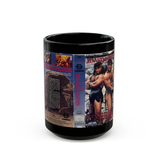 THE BARBARIANS 2 (VHS COVER) - Black Coffee Mug-15oz-Go Mug Yourself