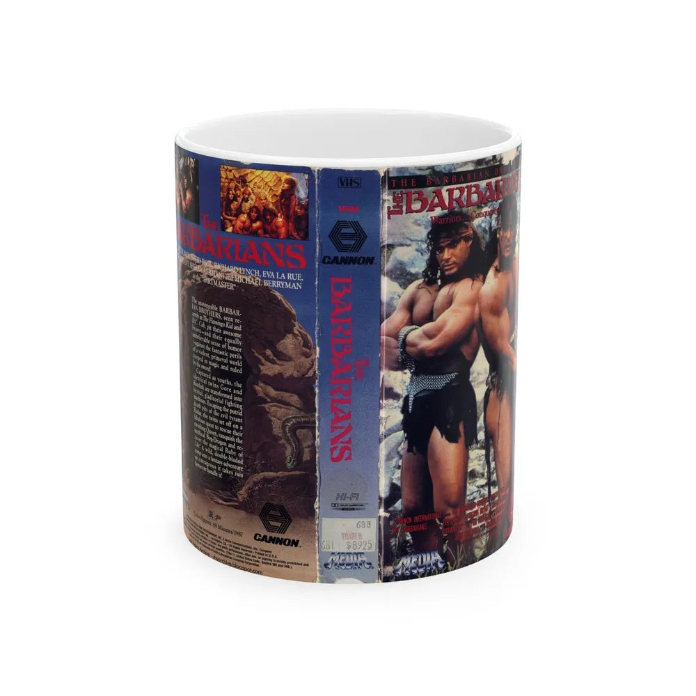 THE BARBARIANS 2 (VHS COVER) - White Coffee Mug-11oz-Go Mug Yourself