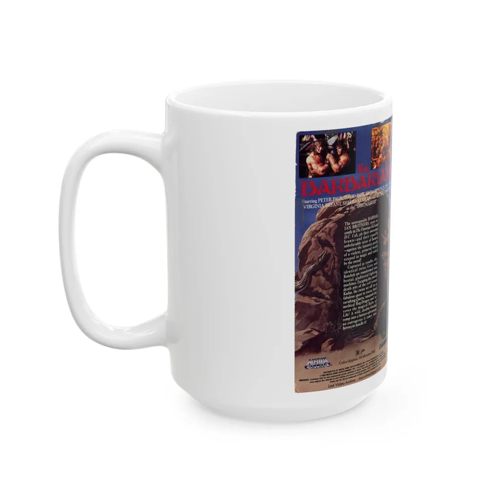 THE BARBARIANS 2 (VHS COVER) - White Coffee Mug-Go Mug Yourself