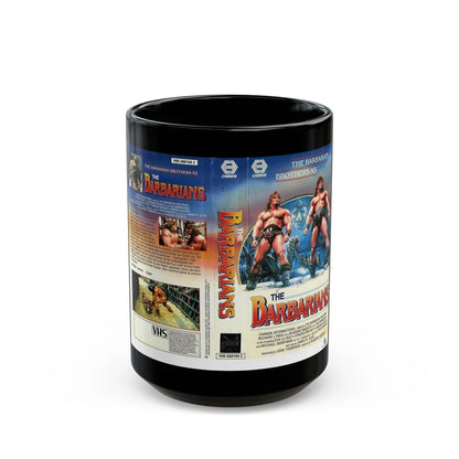 THE BARBARIANS CANNON (VHS COVER) - Black Coffee Mug-15oz-Go Mug Yourself