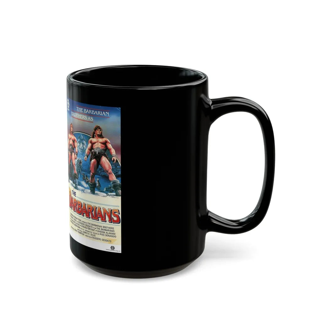 THE BARBARIANS CANNON (VHS COVER) - Black Coffee Mug-Go Mug Yourself