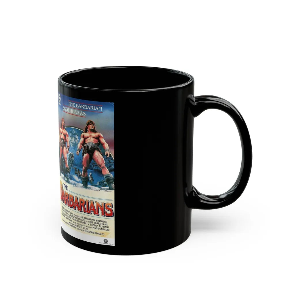 THE BARBARIANS CANNON (VHS COVER) - Black Coffee Mug-Go Mug Yourself