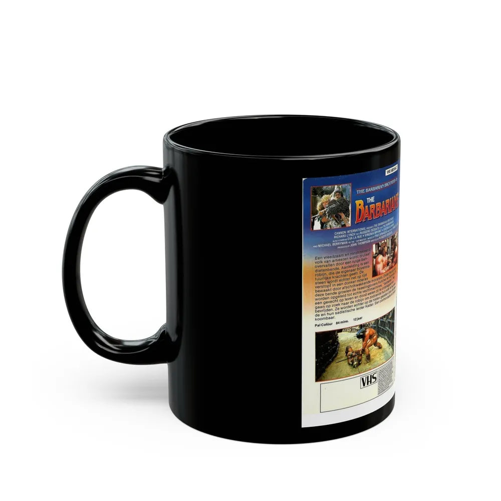 THE BARBARIANS CANNON (VHS COVER) - Black Coffee Mug-Go Mug Yourself