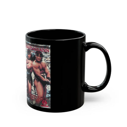 THE BARBARIANS THE BARBARIAN BROTHERS (VHS COVER) - Black Coffee Mug-Go Mug Yourself