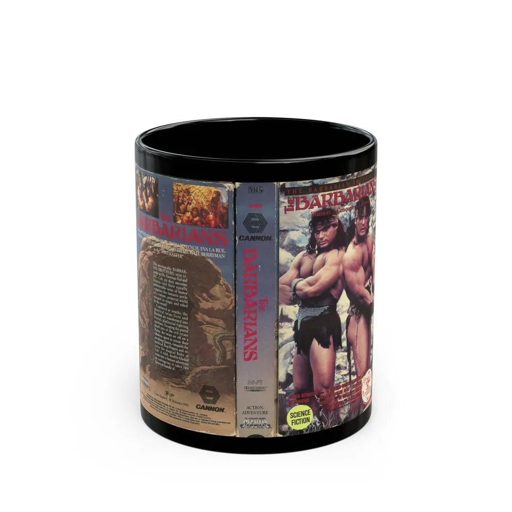 THE BARBARIANS (VHS COVER) - Black Coffee Mug-11oz-Go Mug Yourself