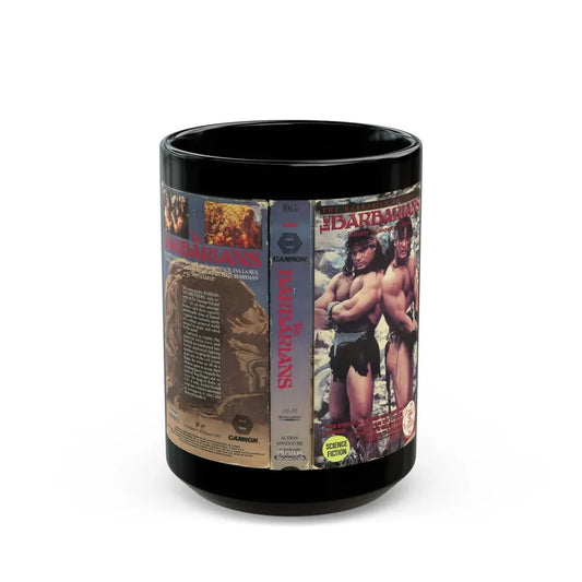 THE BARBARIANS (VHS COVER) - Black Coffee Mug 15oz - Go Mug Yourself
