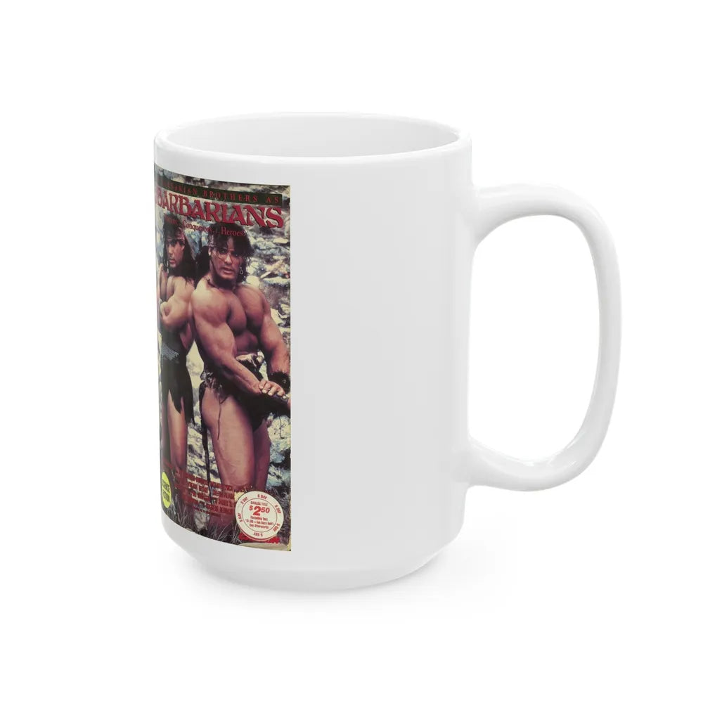 THE BARBARIANS (VHS COVER) - White Coffee Mug-Go Mug Yourself