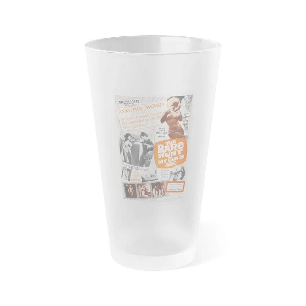 THE BARE HUNT 1963 Movie Poster - Frosted Pint Glass 16oz-Go Mug Yourself