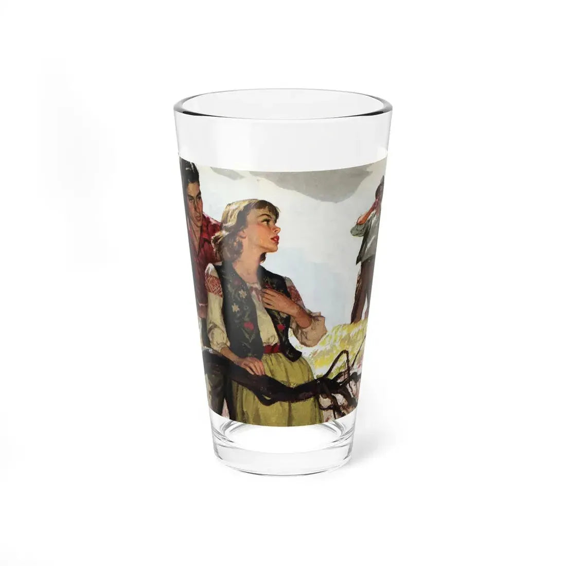The Bargain Ox, Collier's Magazine, April 12, 1952 (Magazine Illustration) Pint Glass 16oz 16oz - Go Mug Yourself