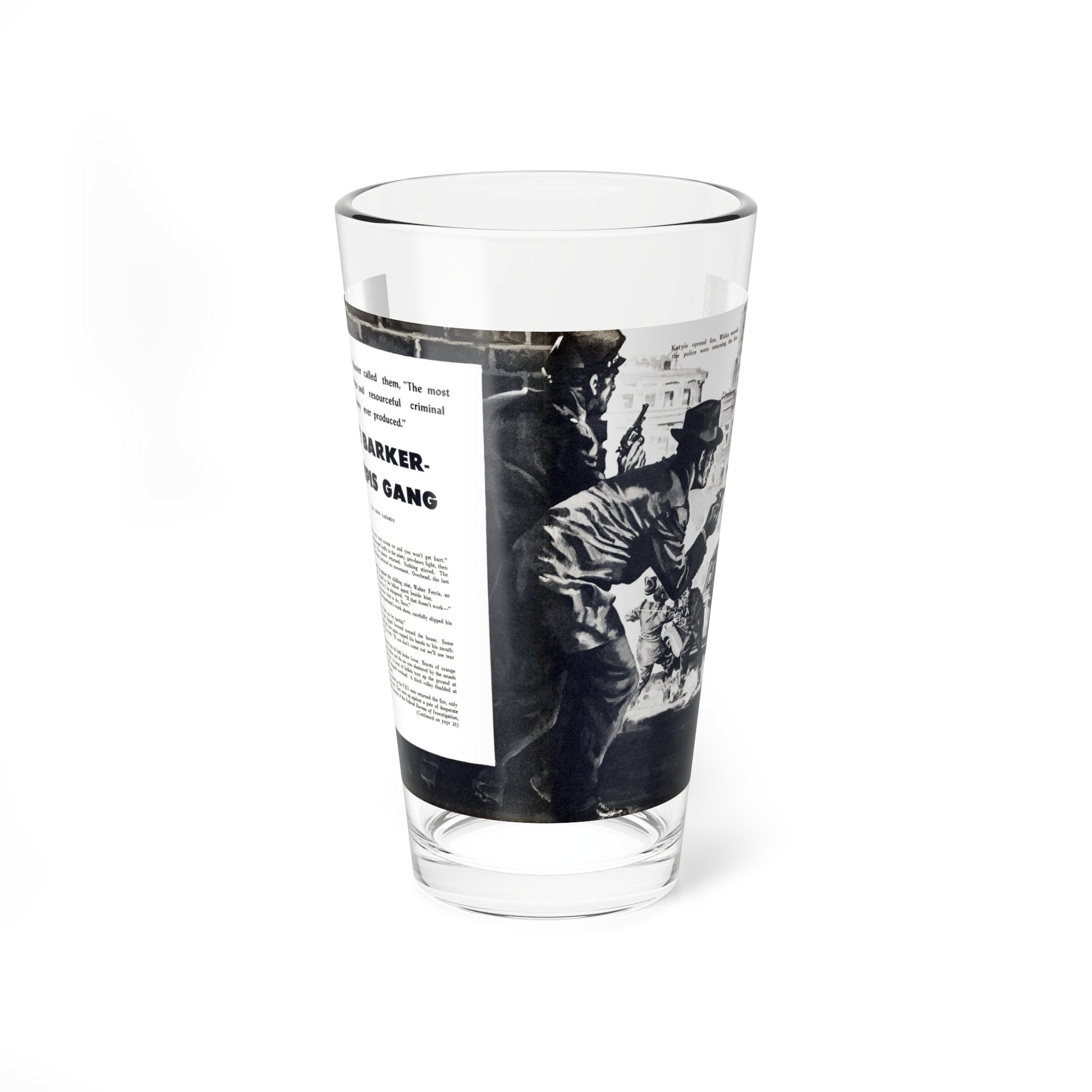 The Barker-Karpis Gang, Private Eye magazine, November 1959 (Magazine Illustration) Pint Glass 16oz-16oz-Go Mug Yourself