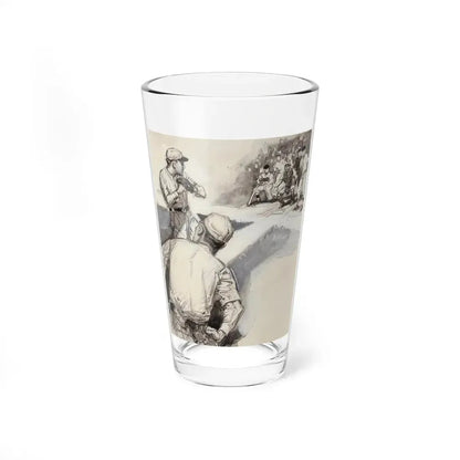The Baseball Game, probable magazine illustration (Magazine Illustration) Pint Glass 16oz 16oz - Go Mug Yourself