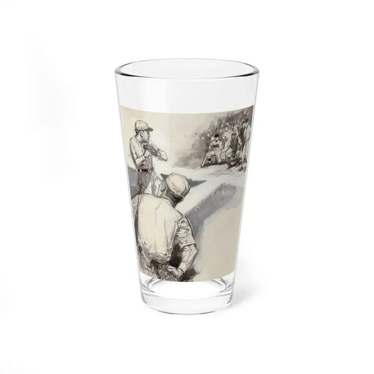 The Baseball Game, probable magazine illustration (Magazine Illustration) Pint Glass 16oz 16oz - Go Mug Yourself