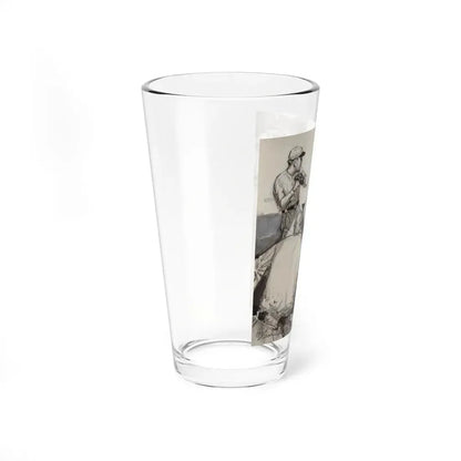 The Baseball Game, probable magazine illustration (Magazine Illustration) Pint Glass 16oz - Go Mug Yourself