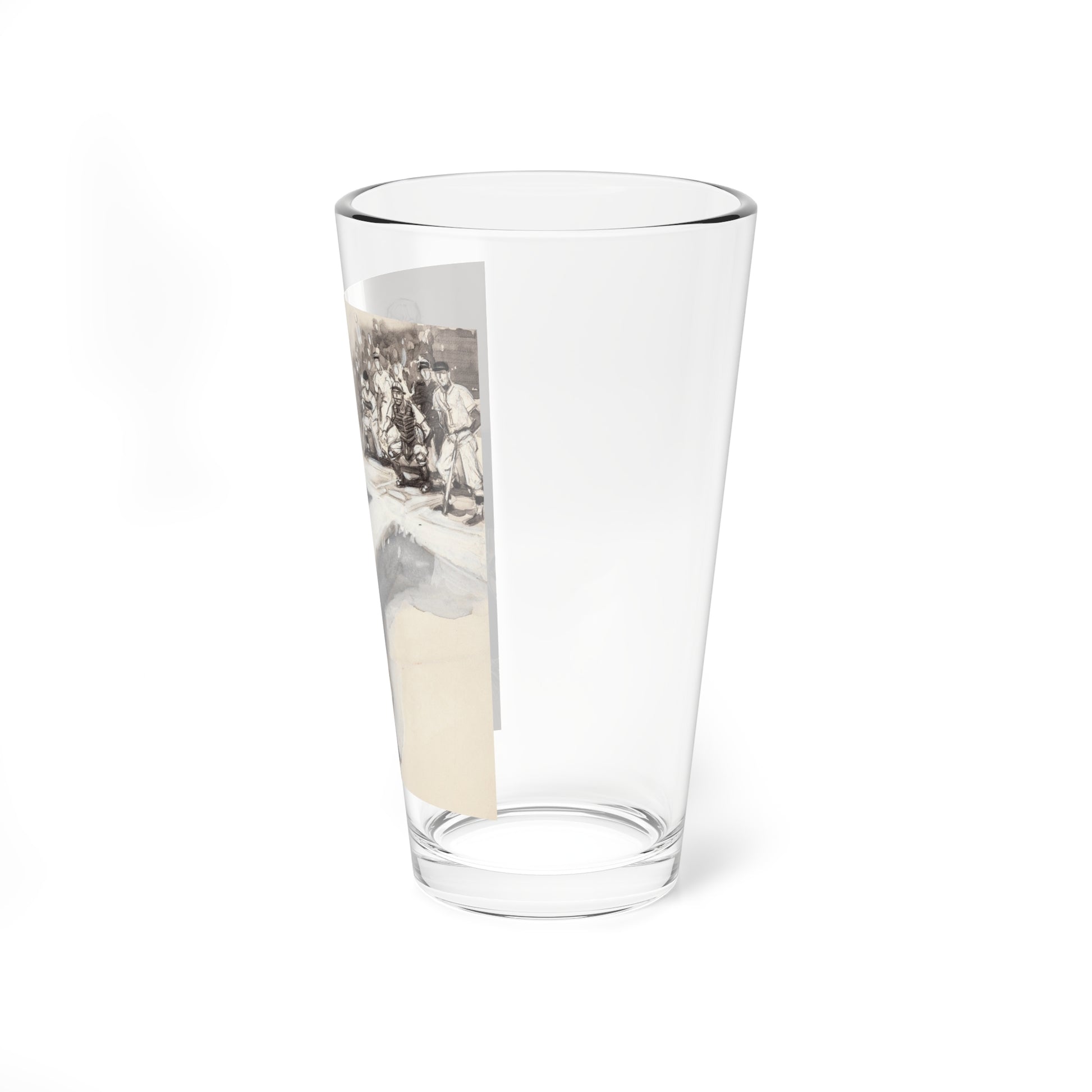 The Baseball Game, probable magazine illustration (Magazine Illustration) Pint Glass 16oz-Go Mug Yourself