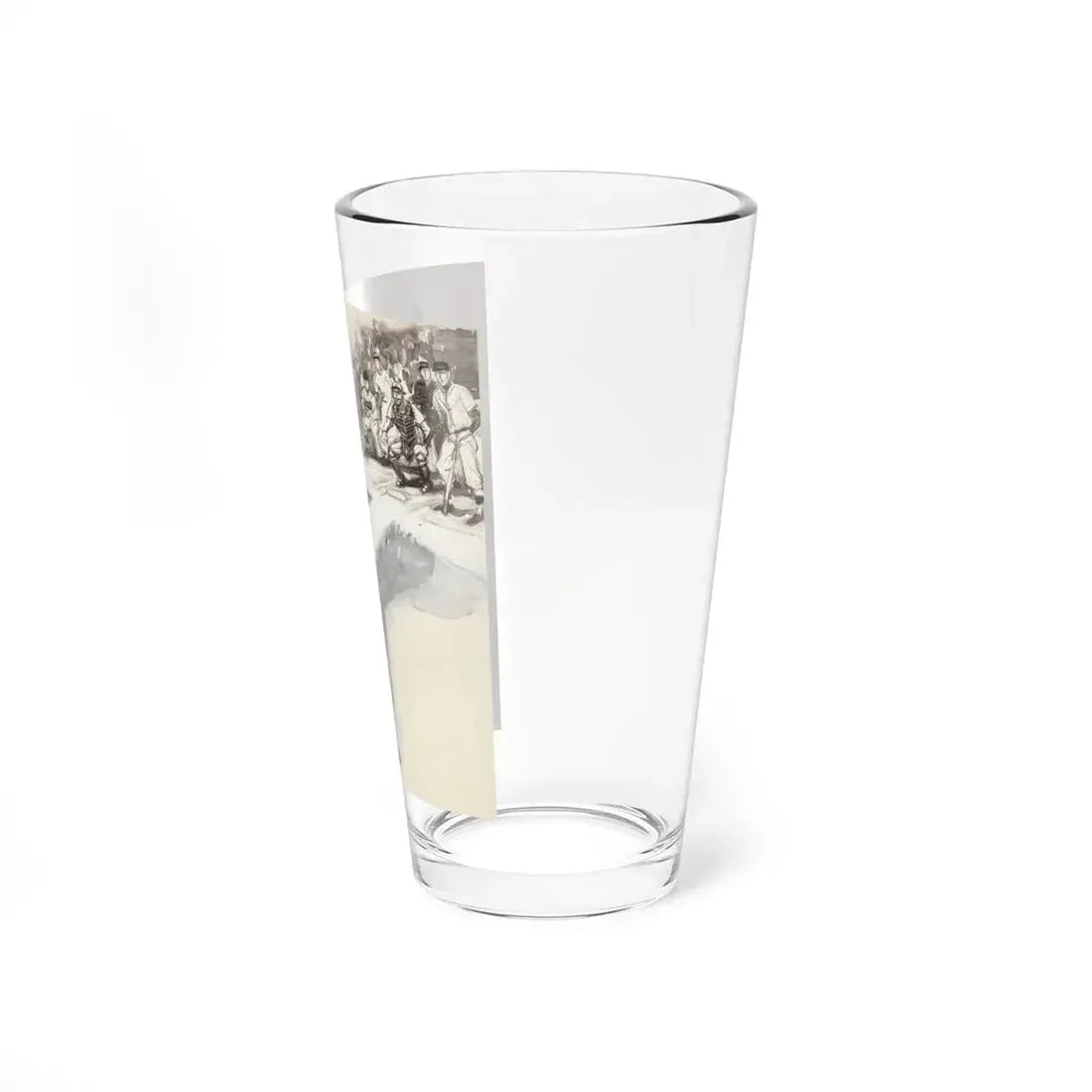 The Baseball Game, probable magazine illustration (Magazine Illustration) Pint Glass 16oz - Go Mug Yourself