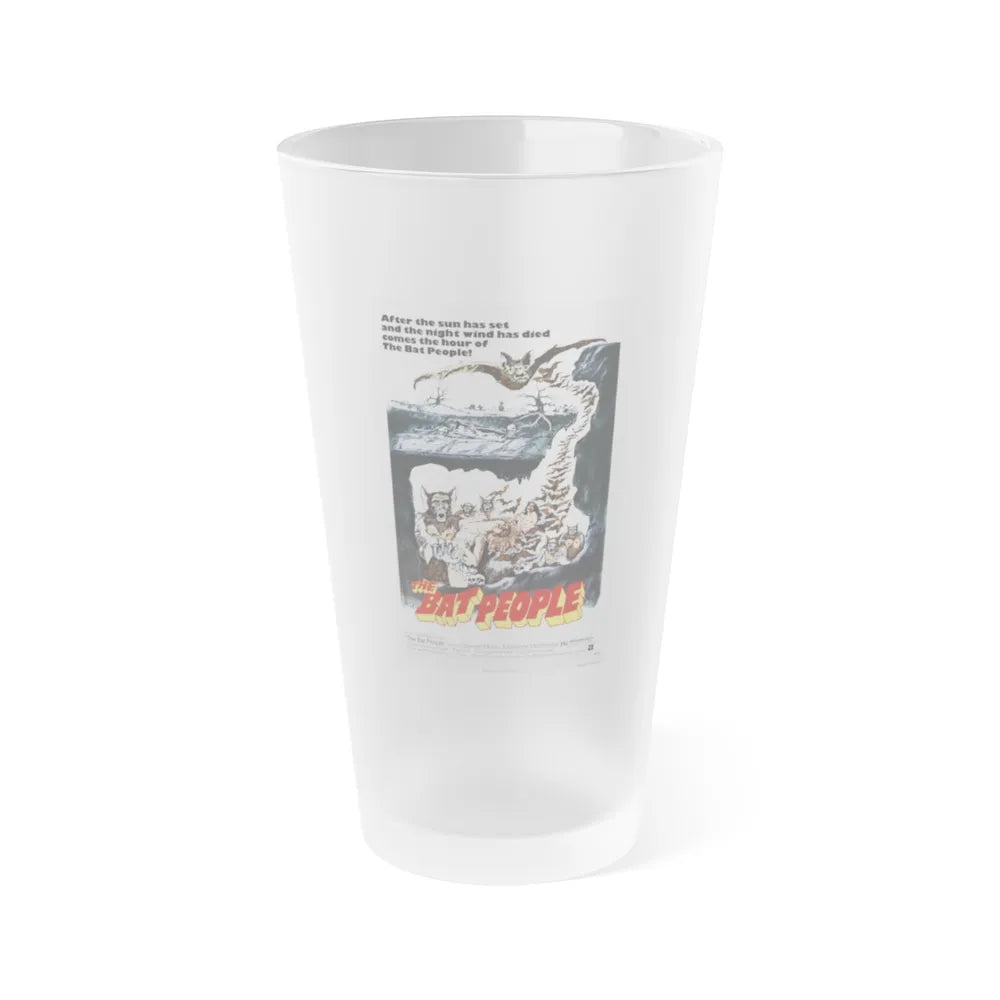 THE BAT PEOPLE 1974 Movie Poster - Frosted Pint Glass 16oz-Go Mug Yourself