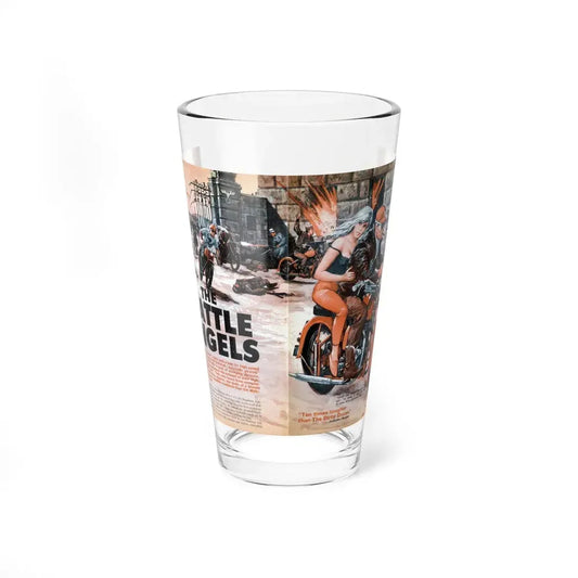 The Battle Angels, Male magazine, February 1967 (Magazine Illustration) Pint Glass 16oz 16oz - Go Mug Yourself
