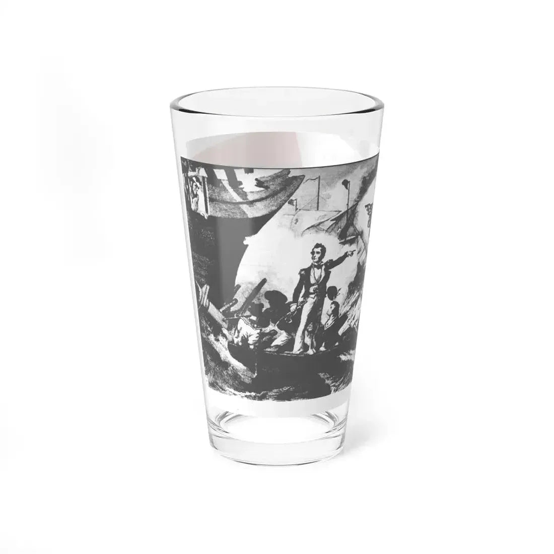 The Battle of Lake Erie, Battle Cry, April 1957 (Magazine Illustration) Pint Glass 16oz - Go Mug Yourself