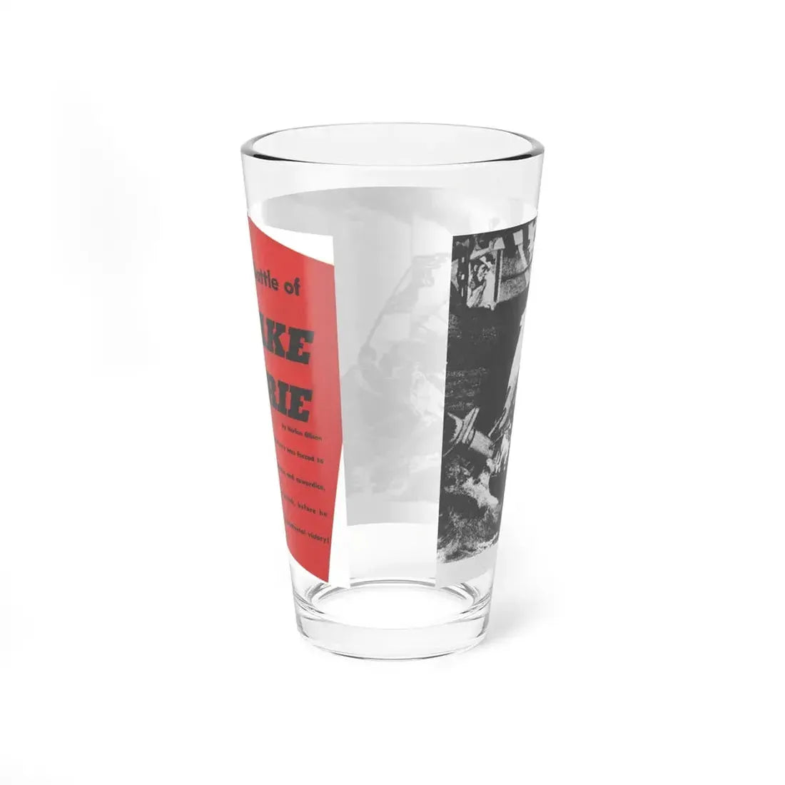 The Battle of Lake Erie, Battle Cry, April 1957 (Magazine Illustration) Pint Glass 16oz - Go Mug Yourself