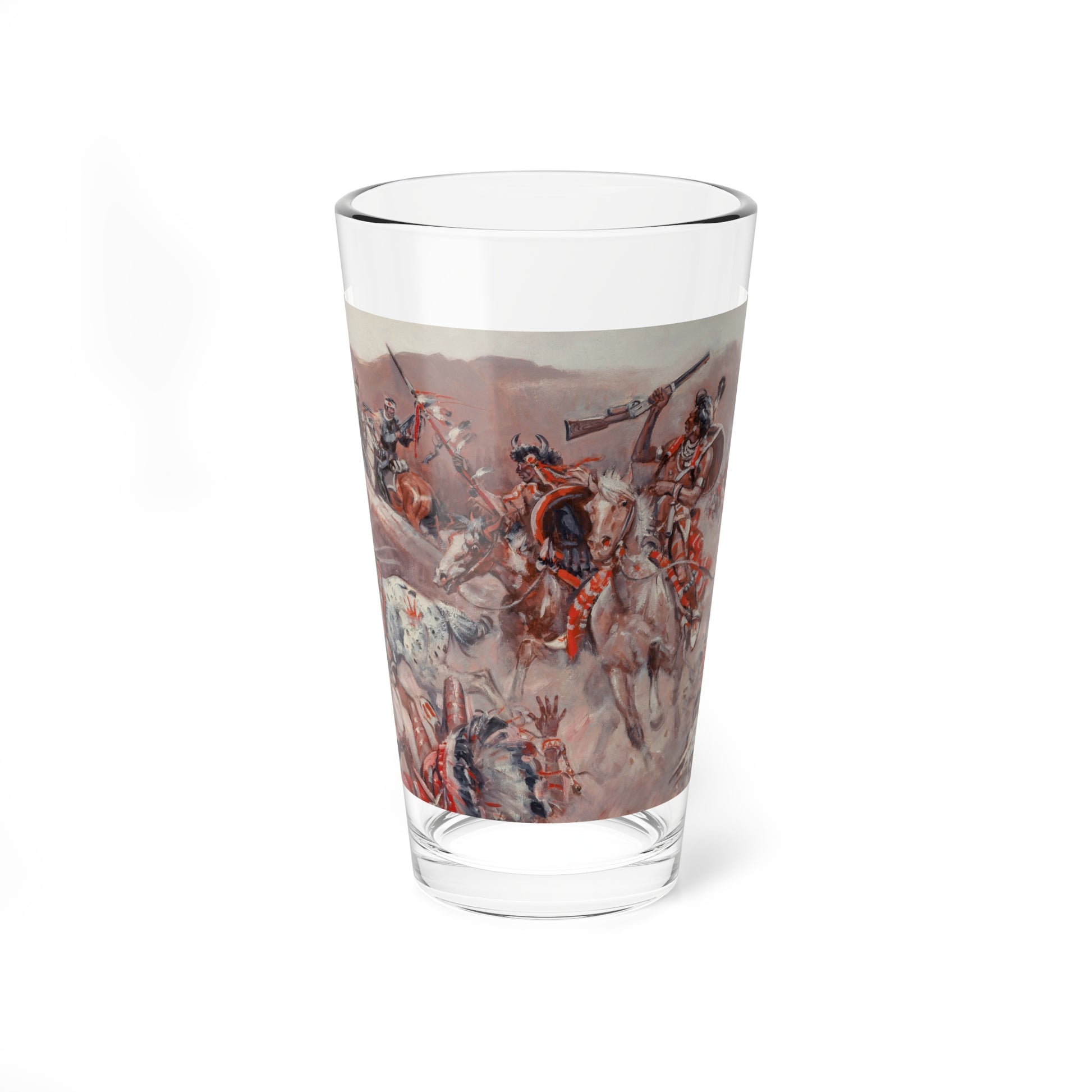 The Battle of Little Big Horn, 1955 (Magazine Illustration) Pint Glass 16oz-16oz-Go Mug Yourself