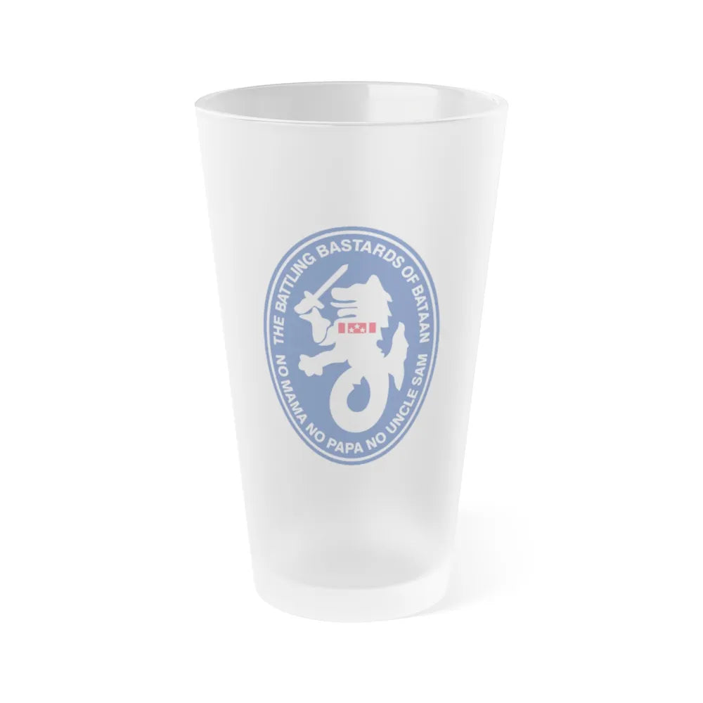 The Battling Bastards USS Bataan LHD5 (U.S. Navy) Frosted Pint Glass 16oz-Go Mug Yourself