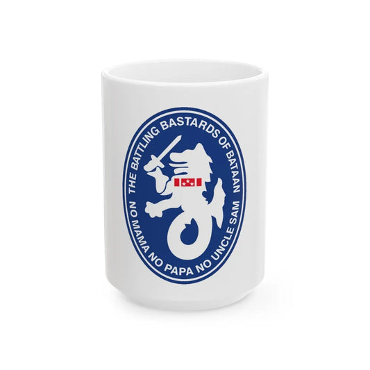 The Battling Bastards USS Bataan LHD5 (U.S. Navy) White Coffee Mug-15oz-Go Mug Yourself