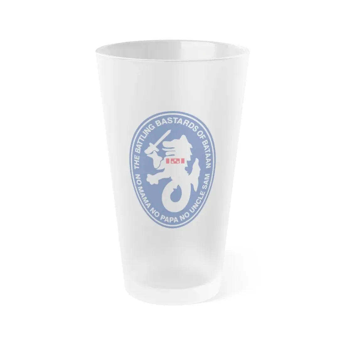 The Battling Bastards USS Bataan LHD5 (U.S. Navy) Frosted Pint Glass 16oz Default Title - Go Mug Yourself
