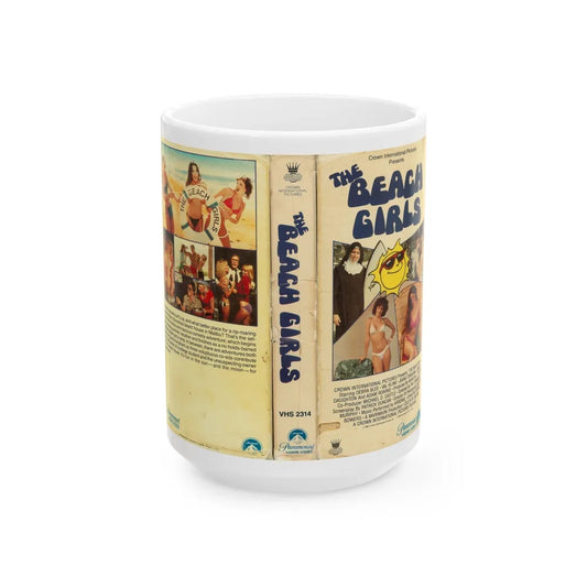 THE BEACH GIRLS (VHS COVER) - White Coffee Mug-15oz-Go Mug Yourself