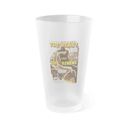 THE BEAST AND THE VIXENS 1974 Movie Poster - Frosted Pint Glass 16oz Default Title - Go Mug Yourself