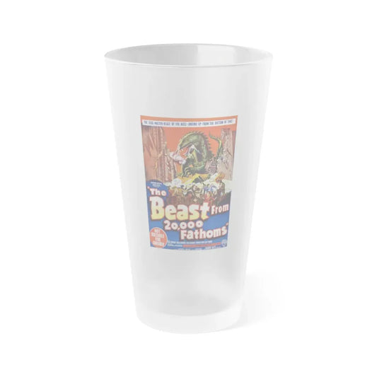 THE BEAST FROM 20,000 FATHOMS (4) 1953 Movie Poster - Frosted Pint Glass 16oz Default Title - Go Mug Yourself