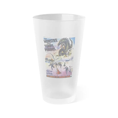 THE BEAST FROM 20,000 FATHOMS (BELGIAN) 1953 Movie Poster - Frosted Pint Glass 16oz Default Title - Go Mug Yourself