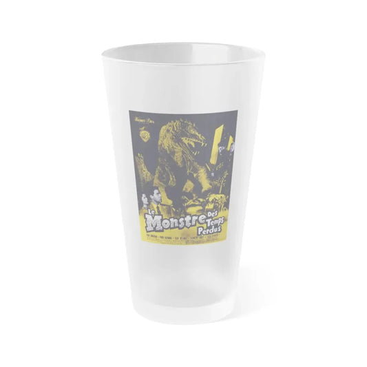 THE BEAST FROM 20,000 FATHOMS (FRENCH) 1953 Movie Poster - Frosted Pint Glass 16oz Default Title - Go Mug Yourself