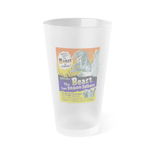 THE BEAST FROM 20,000 FATHOMS (5) 1953 Movie Poster - Frosted Pint Glass 16oz-Go Mug Yourself