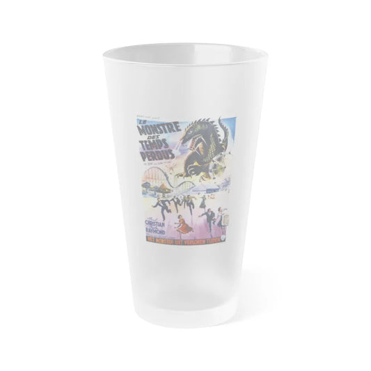 THE BEAST FROM 20,000 FATHOMS (BELGIAN) 1953 Movie Poster - Frosted Pint Glass 16oz-Go Mug Yourself