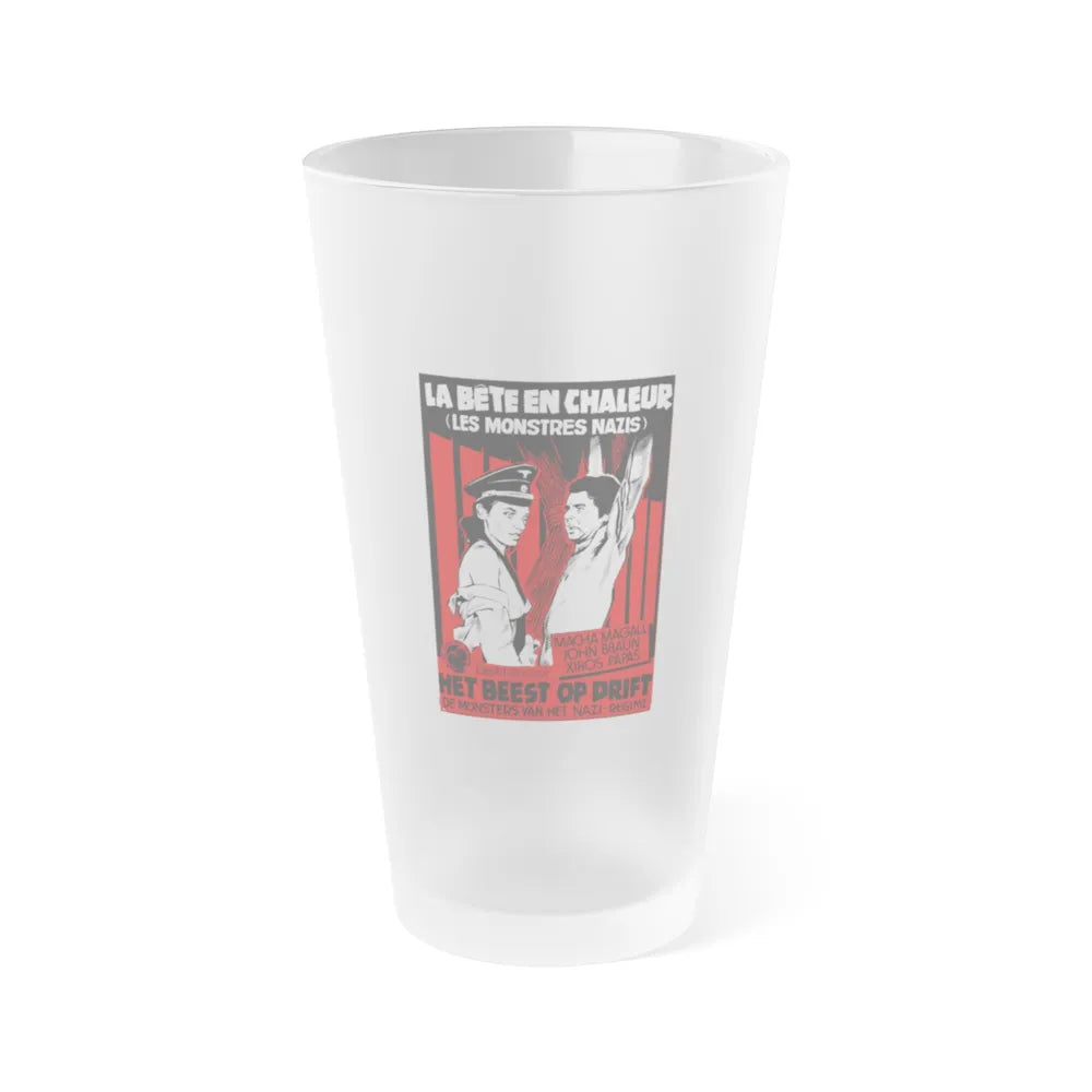 THE BEAST IN HEAT (BELGIAN) 1977 Movie Poster - Frosted Pint Glass 16oz-Go Mug Yourself