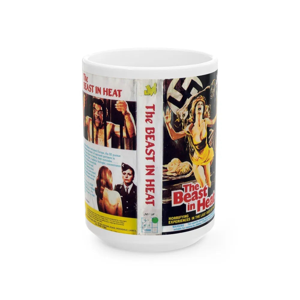 THE BEAST IN HEAT NAZIPLOIATION (VHS COVER) - White Coffee Mug-15oz-Go Mug Yourself