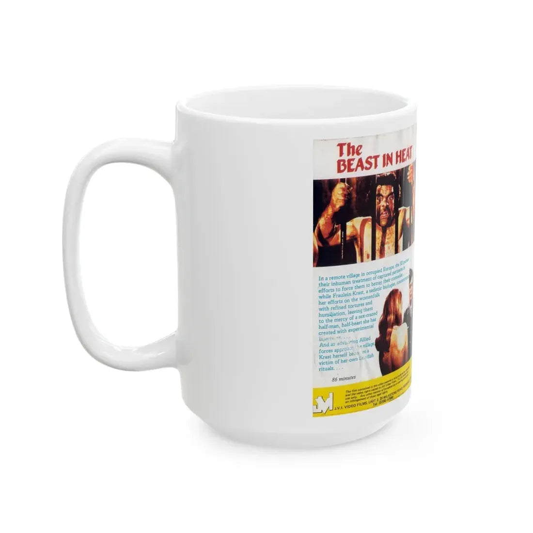 THE BEAST IN HEAT NAZIPLOIATION (VHS COVER) - White Coffee Mug - Go Mug Yourself