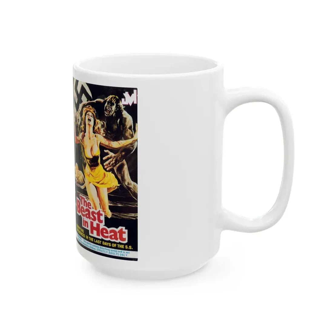 THE BEAST IN HEAT NAZIPLOIATION (VHS COVER) - White Coffee Mug - Go Mug Yourself