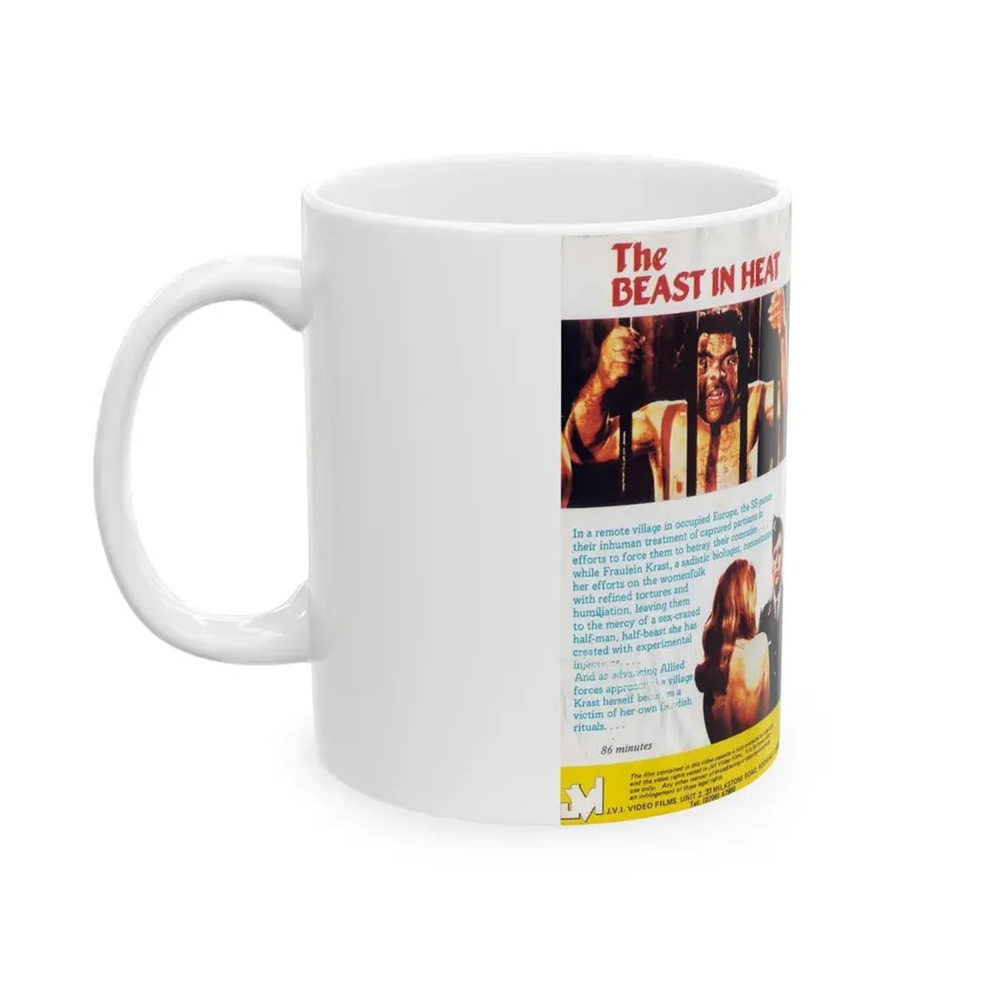 THE BEAST IN HEAT NAZIPLOIATION (VHS COVER) - White Coffee Mug - Go Mug Yourself