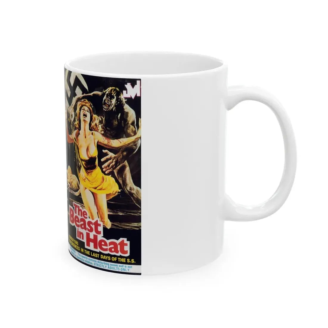 THE BEAST IN HEAT NAZIPLOIATION (VHS COVER) - White Coffee Mug - Go Mug Yourself