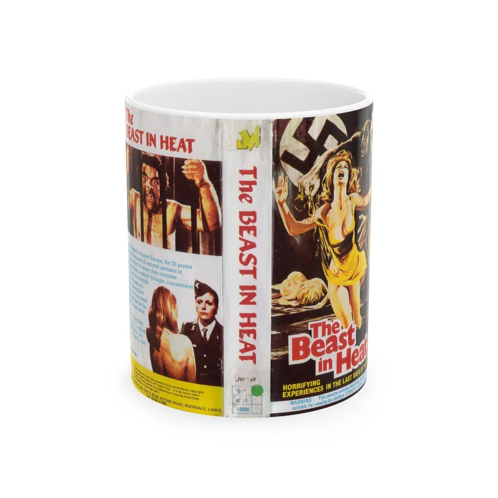 THE BEAST IN HEAT (VHS COVER) - White Coffee Mug-11oz-Go Mug Yourself